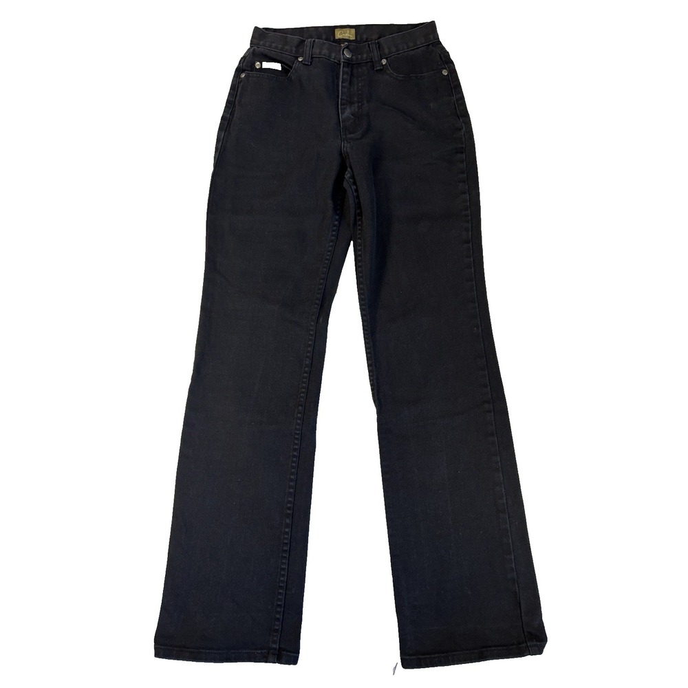 Caslon Women's 4 High Waisted Black Denim Jeans Straight Leg Y2K 90's Vintage